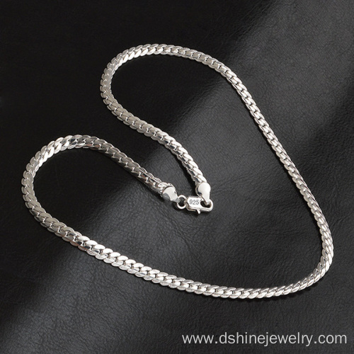 Multiple Sizes Women silver Jewelry Curb Link Chain Necklace